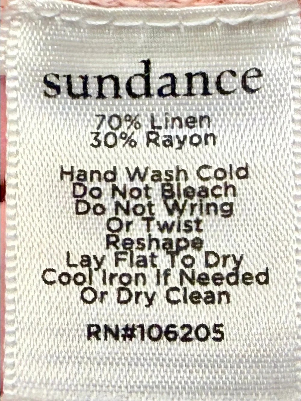 Sundance Pink Linen Blend Open-Knit Bell Sleeve Sweater Top, Size Medium